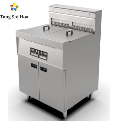 Elektrische Mikrocomputer-Bratpfanne des Edelstahl-28L+14L+14L mit 3 Körben des Behälter-4